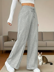 Harlow Beckstrom | High-Waisted Wide-Leg Pants With Drawstring Waist For Women
