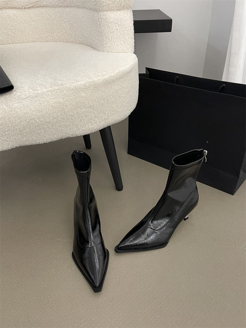 Serena Duchamp | Pointed-Toe Stiletto Ankle Boots For Women