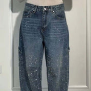 Veronique Salvatori | Rhinestone Straight-Leg Jeans For Women