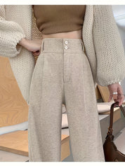 Simone Delatour | Wool-Blend Wide-Leg Trousers For Women