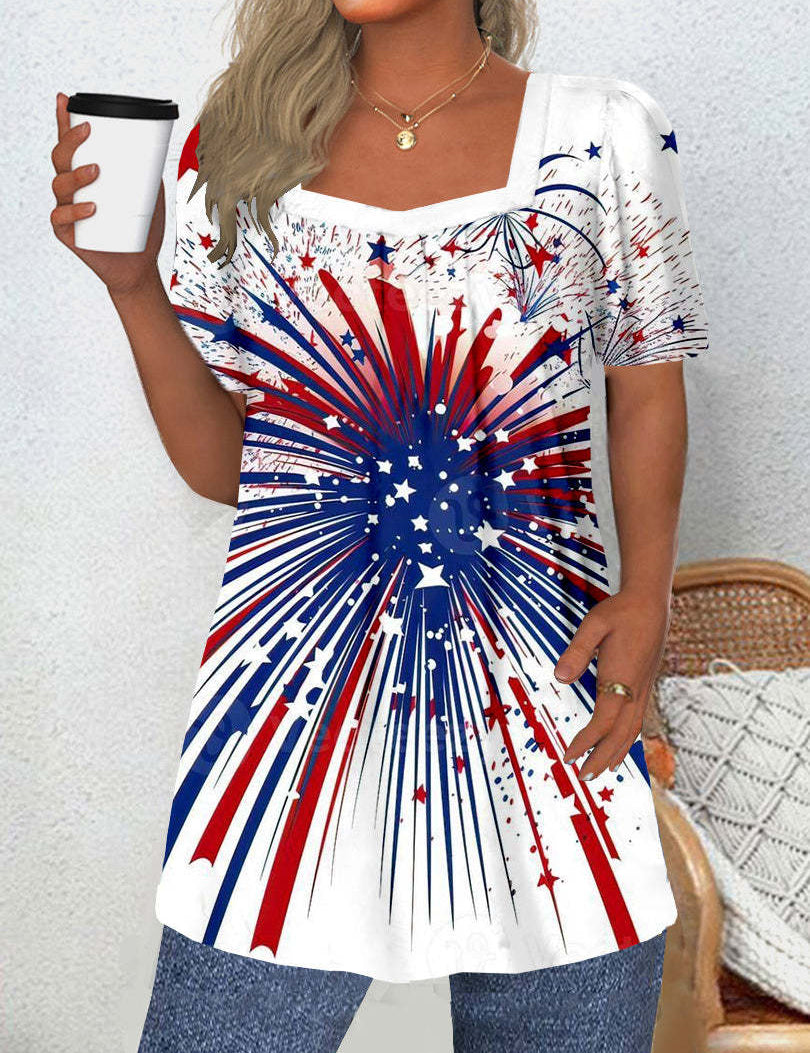 Dominique Fairweather | American Flag Print Top For Women