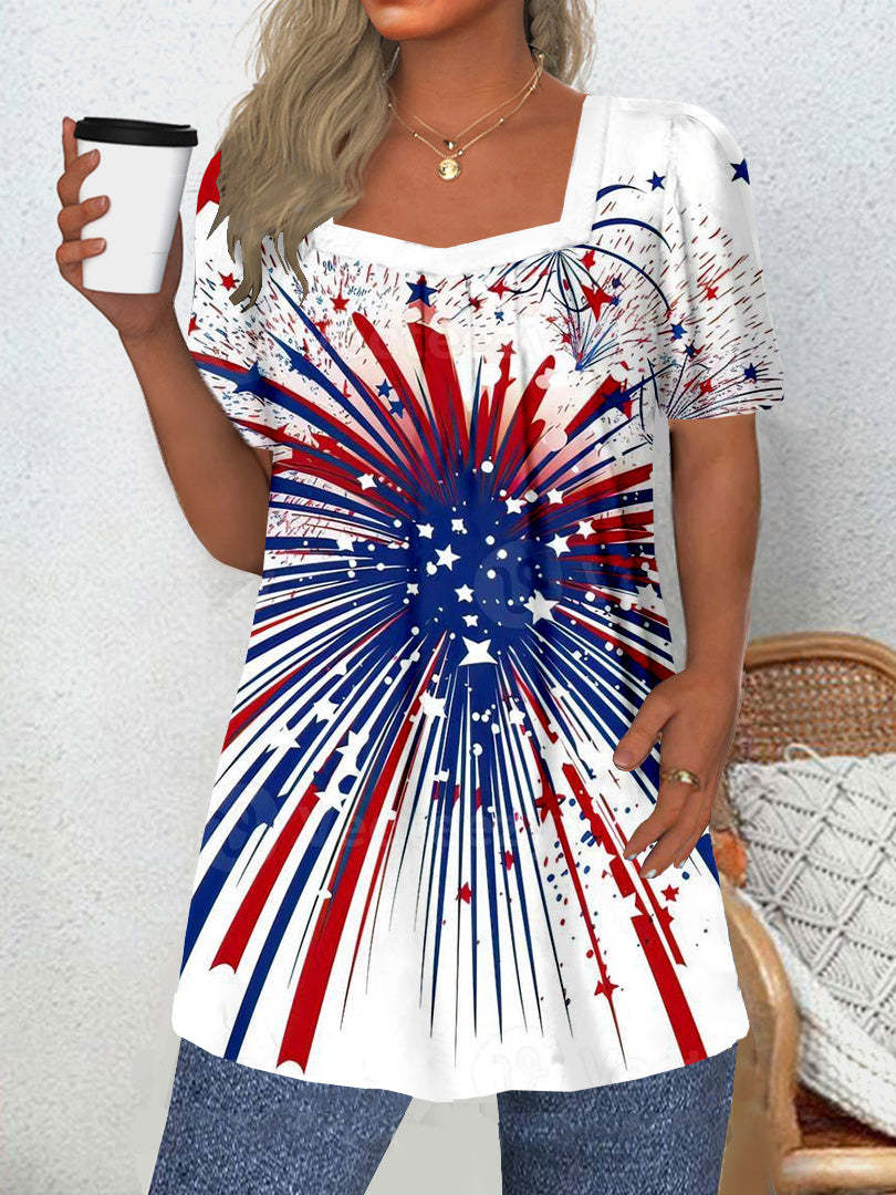 Dominique Fairweather | American Flag Print Top For Women