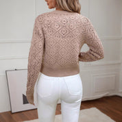 Antoinette Rivard | Hollow-Out Cropped Cardigan For Women