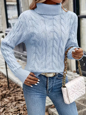 Éloise Vandermeer | Cozy Cable-Knit Turtleneck Sweater For Women
