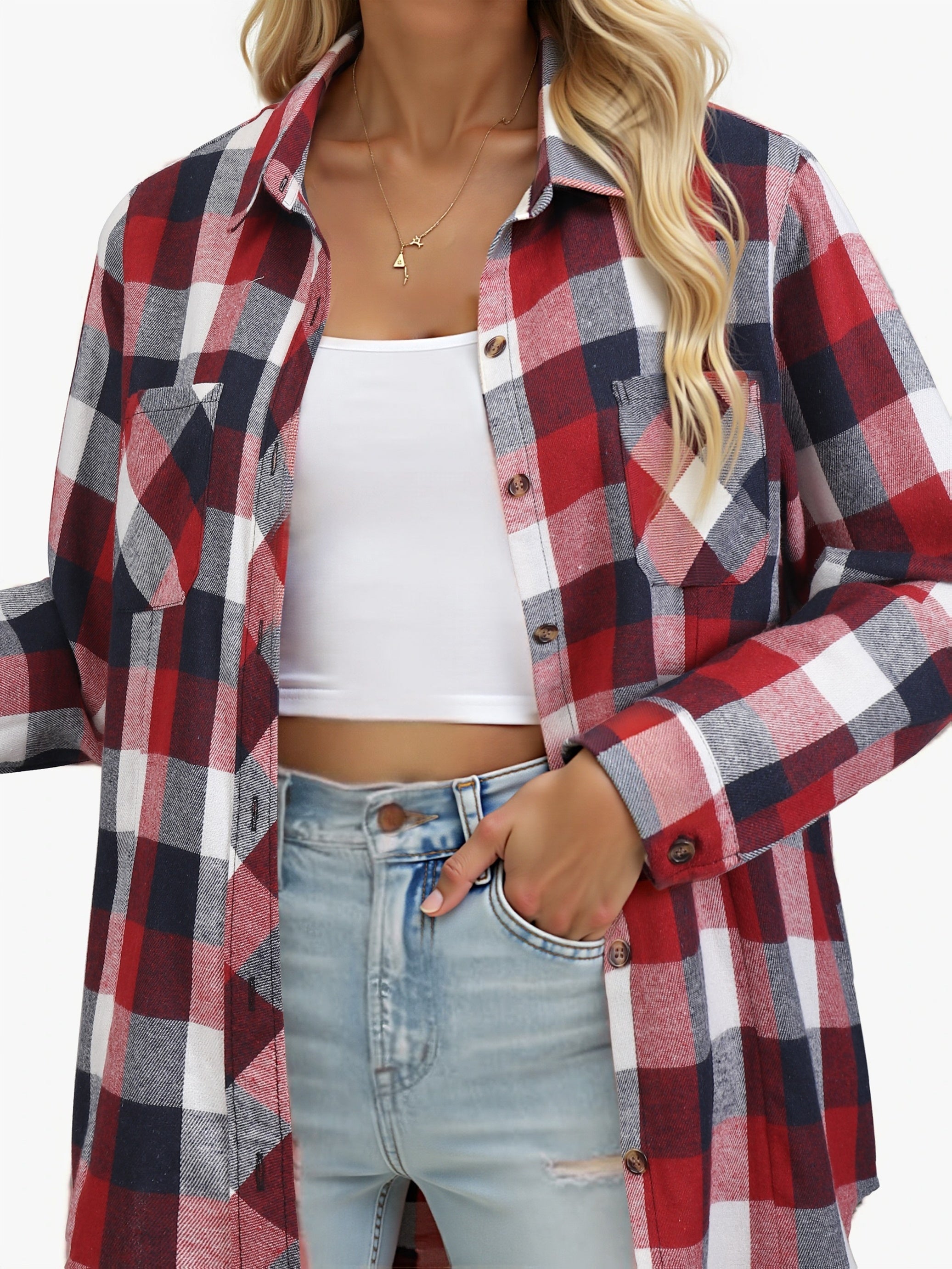 Fiorella Duquesne | Buffalo Check Shirt With Tie-Front Styling