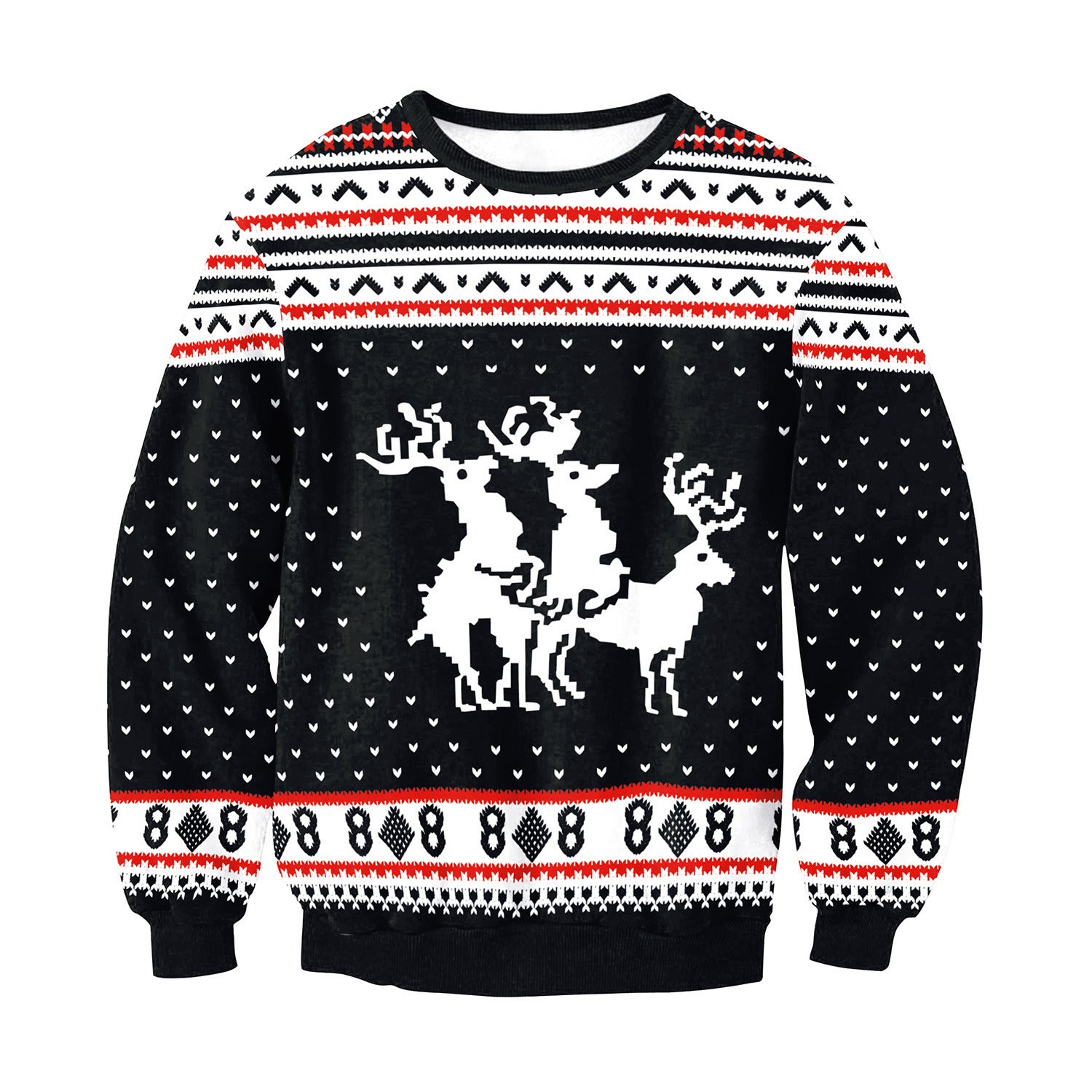 Merry Knit | Multicolor Patchwork Christmas Sweater For Women
