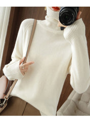 Ottavia Castellon | Turtleneck Ribbed Knit Sweater For Women