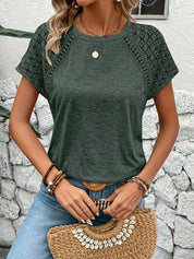 Camille Dupris | Lace-Sleeve T-Shirt For Women