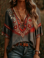 Juliette Sinclair | Bohemian Floral Blouse For Women