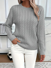Simone Aldridge | Cable-Knit Round Neck Sweater For Women