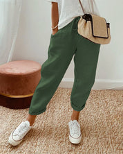 Aurelie Fontvert | Lightweight Linen-Style Drawstring Pants
