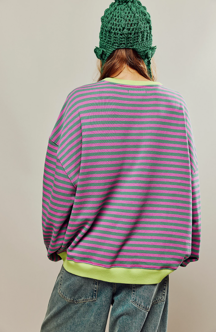 Isolde Bergerac | Striped Round-Neck Pullover For Women
