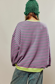 Isolde Bergerac | Striped Round-Neck Pullover For Women