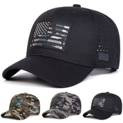 Genevieve Montclair | Black Flag Print Veterans Day Mesh Baseball Cap Unisex