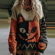 Julien Beaumont | Halloween Pumpkin Print Unisex Sweater