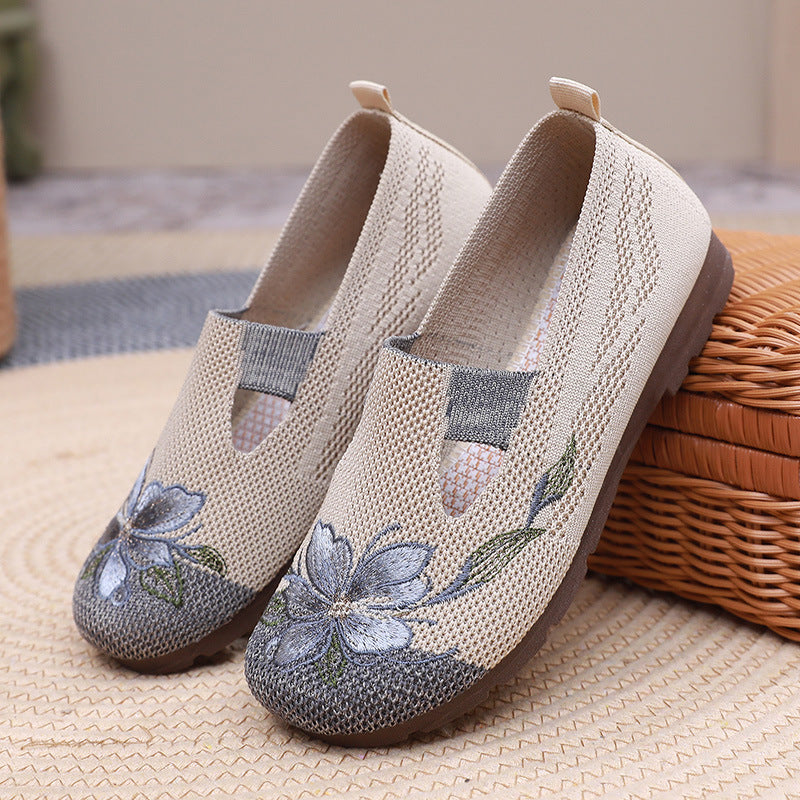 Colette Vasseur | Embroidered Floral Slippers For Women