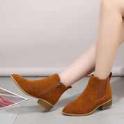 Rosamund Beaulieu | Suede Pointed-Toe Ankle Boots For Women