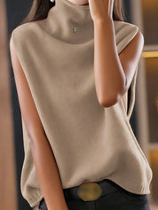Pauline Ashcombe | Sleeveless High-Neck Vest For Women