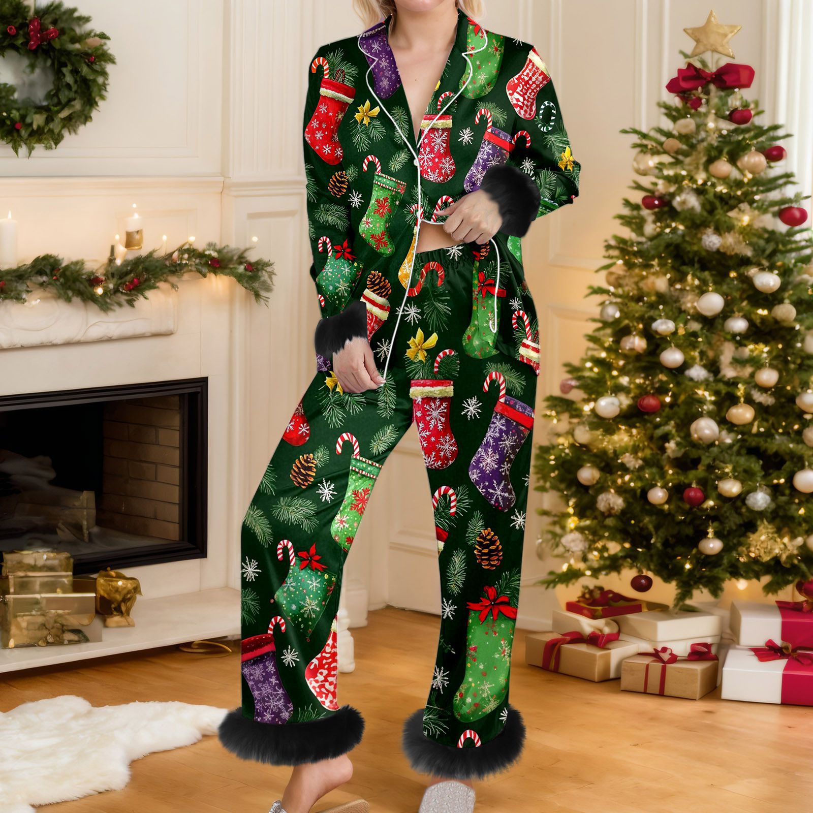 Cozy Yule | Snowman Print Christmas Pyjamas For Women