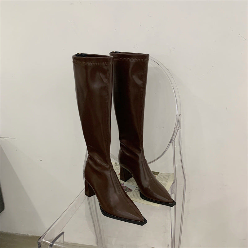 Celeste Armand | Pointed Toe Knee-High Boots For Women