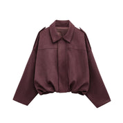 Renata Ashbourne | Faux Suede Pilot Jacket For Women