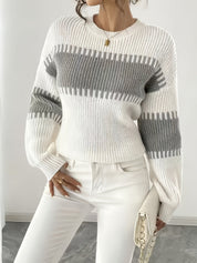 Margaux Thibault | Colour-Block Striped Sweater For Women