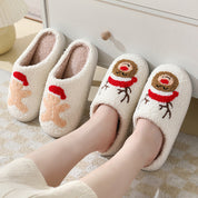 Noel Ashworth | Cozy Santa Claus Christmas Slippers For Women And Men