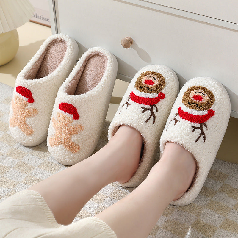 Noel Ashworth | Cozy Santa Claus Christmas Slippers For Women And Men