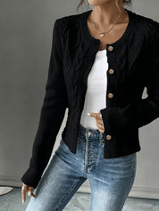 Vittoria Rossignol | Cable-Knit Button-Front Cardigan For Women