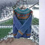 Solange Winterbourne | Nordic Fair Isle Oversized Sweater For Women