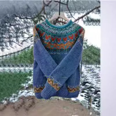 Solange Winterbourne | Nordic Fair Isle Oversized Sweater For Women