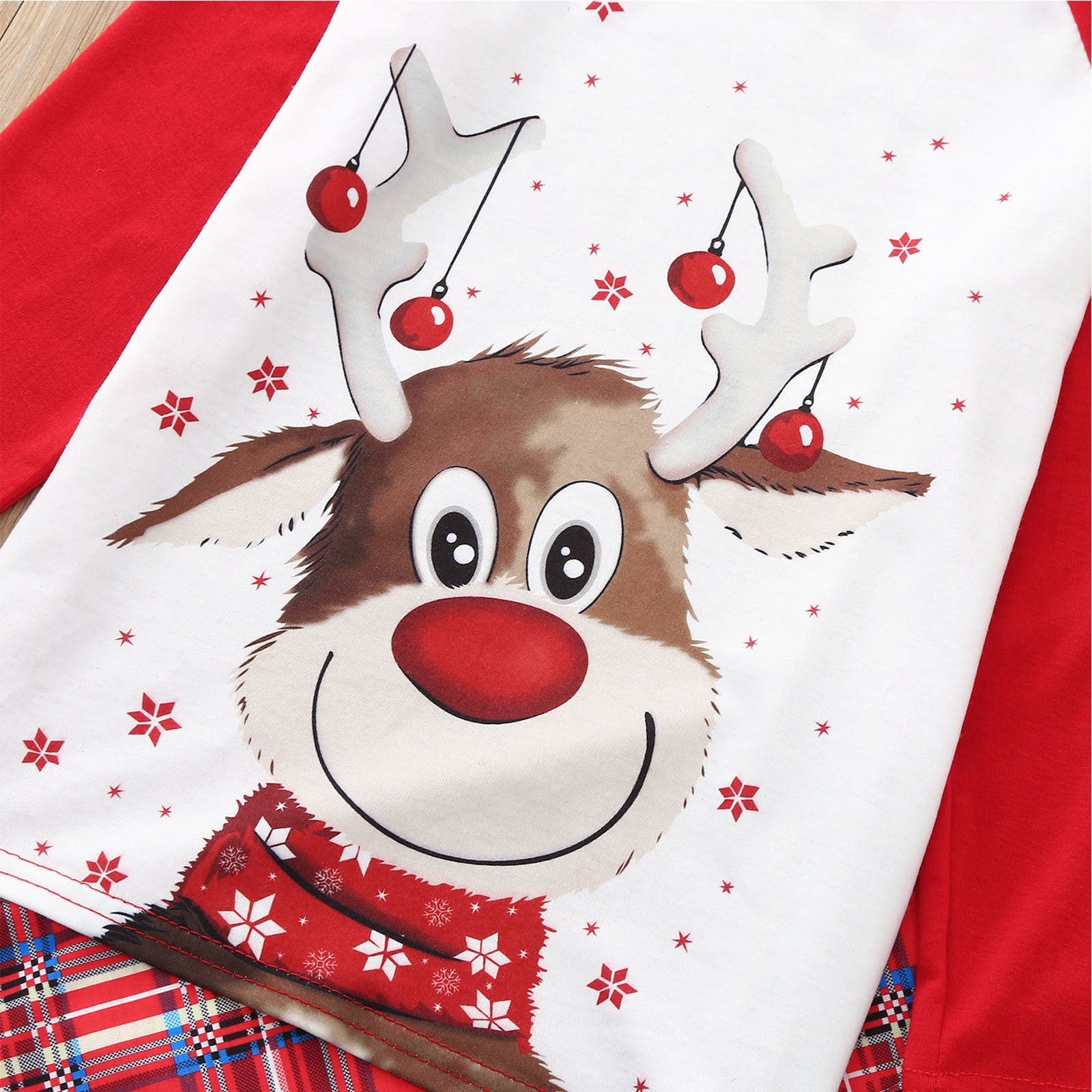 Gabriel Lawson | Reindeer Print Christmas Romper Set For Baby
