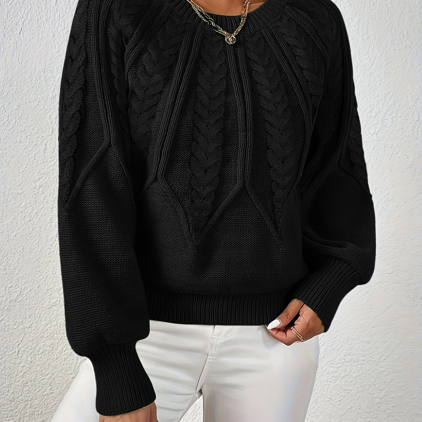 Fabienne Cortland | Cable-Knit Round-Neck Sweater For Women