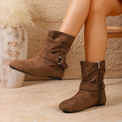 Helena Voss | Slouch Buckle Ankle Boots For Women