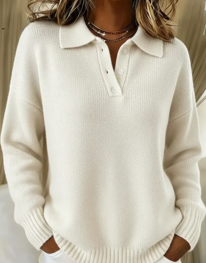 Helena Stirling | Plaid Knit Button-Up Sweater For Women