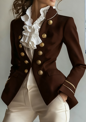 Victoire Lantier | Vintage Court-Style Burgundy Blazer For Women
