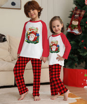 Merry Hearth | Red Raglan Santa Print Christmas Pyjamas Unisex & Family