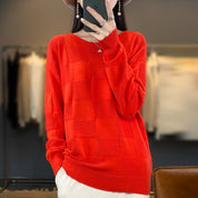 Lucette Harmond | Plaid Knit Sweater For Women