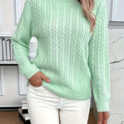 Simone Aldridge | Cable-Knit Round Neck Sweater For Women