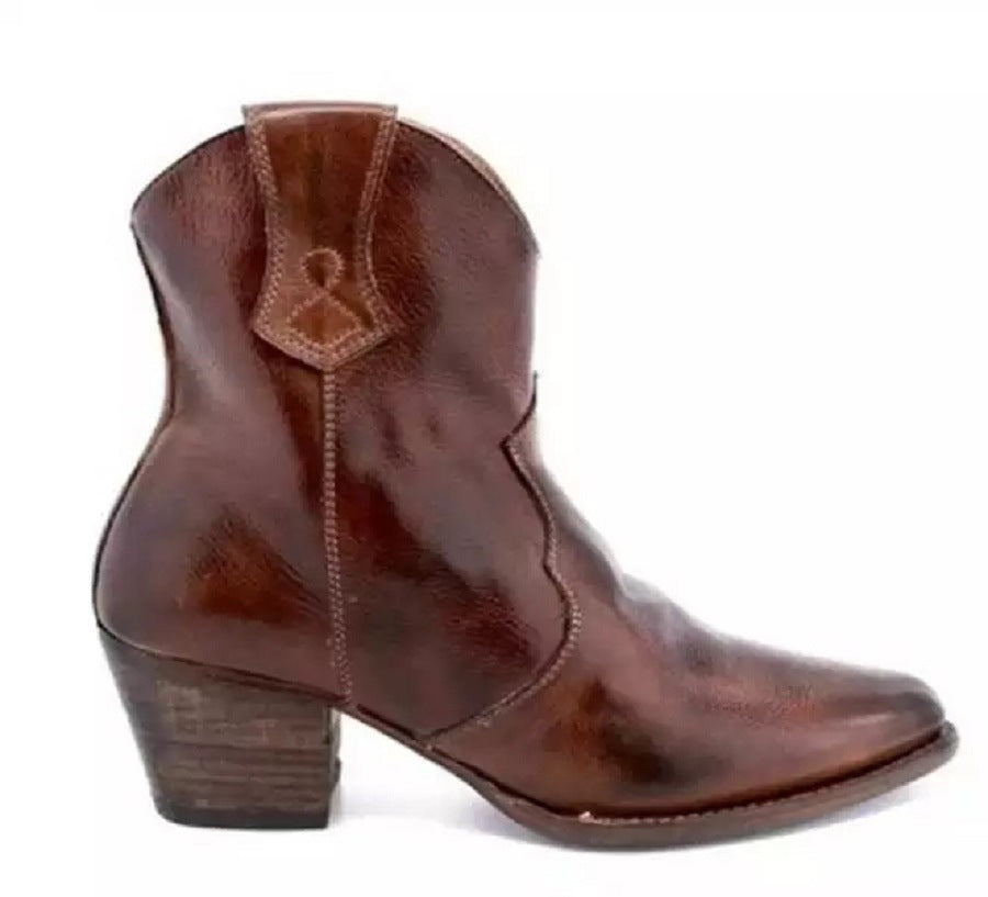 Giselle Chambord | Pointed Toe Cowboy Boots With Side Zip For Women