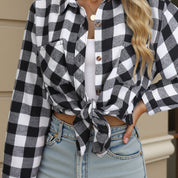 Fiorella Duquesne | Buffalo Check Shirt With Tie-Front Styling
