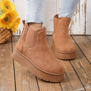 Margaux Sablon | Suede Chelsea Boots With Platform Sole For Women