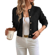 Antoinette Rivard | Hollow-Out Cropped Cardigan For Women