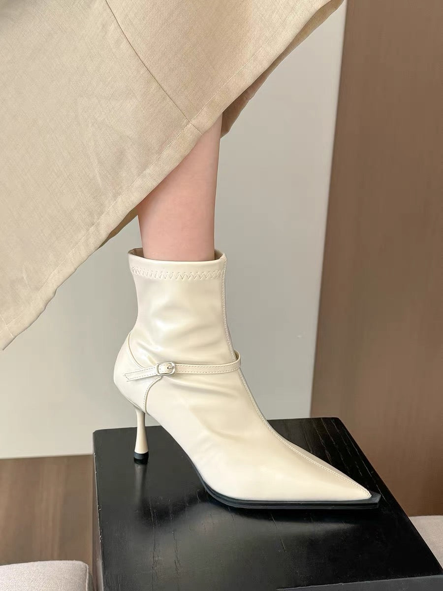 Talia Voss | Buckle Stiletto Ankle Boots For Women