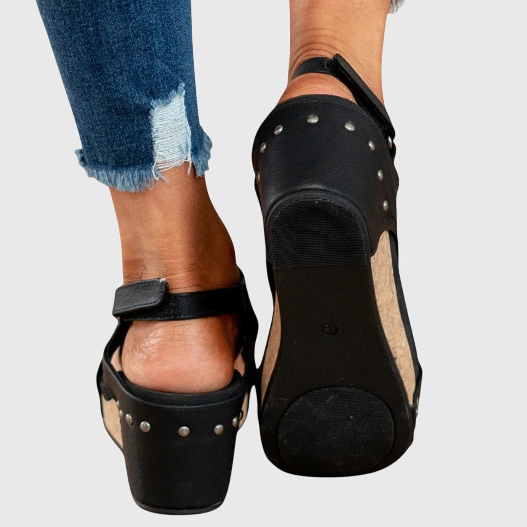 Ophelia Dunstable | Orthopedic Wedge Sandals in Taupe