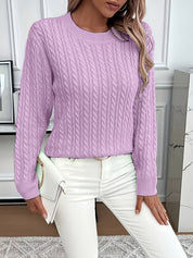 Simone Aldridge | Cable-Knit Round Neck Sweater For Women