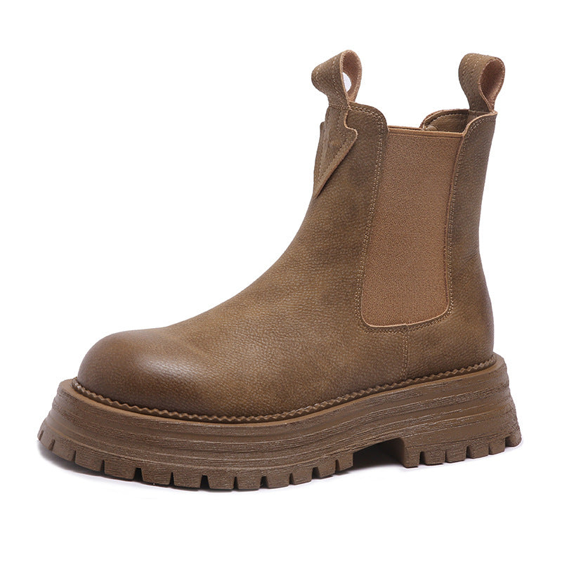 Noemie Lanvin | Suede Chelsea Boots With Platform Sole For Women
