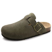 Antoine Duval | Suede Buckle Platform Clog Slippers For Unisex