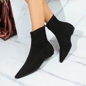Elodie Chastain | Suede Chelsea Boots With Pointed Toe For Women