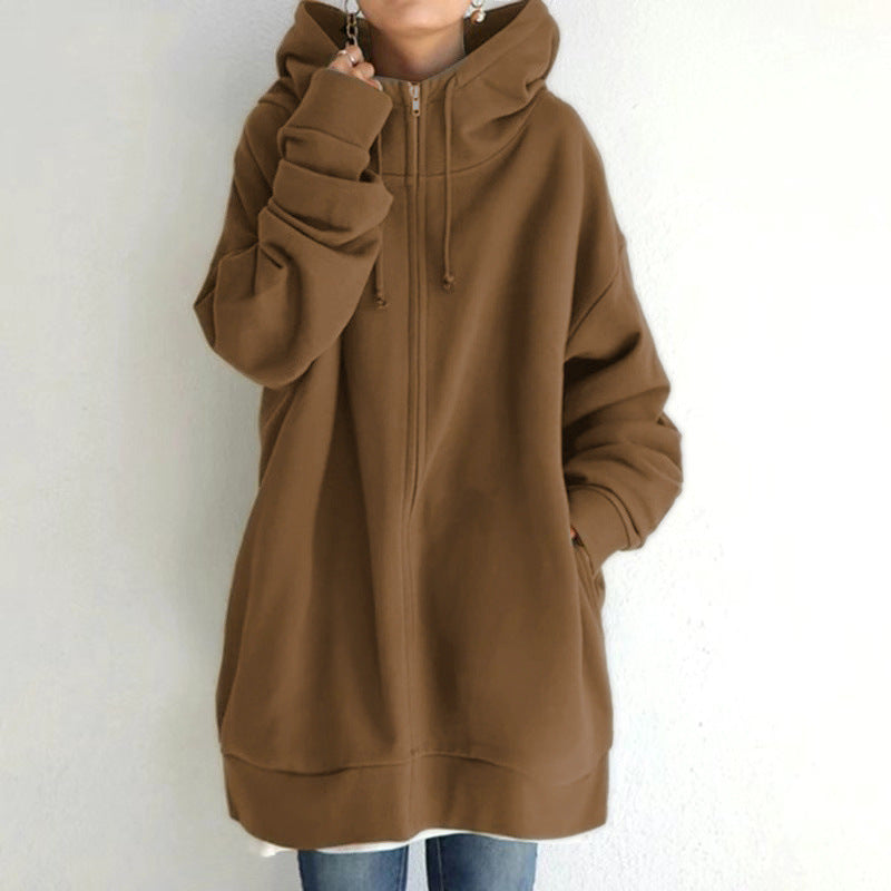 Solene Girard | Zip-Up Fleece Hoodie For Women
